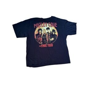 Motley Crue‎ Mens 2015 Tour T Shirt All Bad Things Must Come To An End Sz XXL